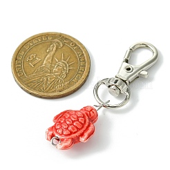 Фарфоровые подвески ручной работы с черепахой на океанскую тематику&nbsp;HJEW-JM01698