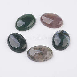 Natural Indian Agate Flat Back Cabochons, Oval, 30x22x7~8mm