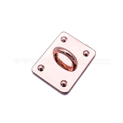 Прямоугольная подставка для мобильного телефона из цинкового сплава, подножка с кольцом для пальцев, розовое золото , 2.7x2.1 см