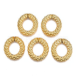 Гальванические соединительные кольца из пластика ccb, разъемы для быстрой связи, для изготовления ювелирных цепочек, овальное кольцо, золотые, 44x38x8.5 мм, внутренний диаметр: 20.5x26.5 мм