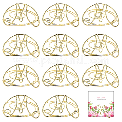 Железные спиральные держатели для карточек, держатели памяток, для ресторанов, свадьба, офис, м форма, золотые, 53x51x28 мм