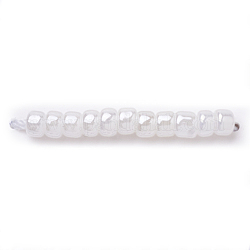 Perles de verre mgb matsuno, Perles de rocaille japonais, 6/0 rocaille, perles de rocaille verre trou rond, blanc crème, 3.5~4x2.5~3mm, Trou: 1.4mm, environ 7000 pcs / sachet , 450 g / sac