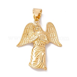 Colgante de 304 acero inoxidable, Jesús con alas, dorado, 90x34x6mm, agujero: 10x7 mm