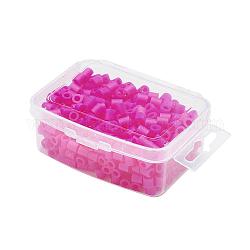 1 caja 5mm hama beads pe diy fusibles recambios para niños, tubo, camelia, 5x5mm, agujero: 3 mm, aproximamente 500 unidades / caja