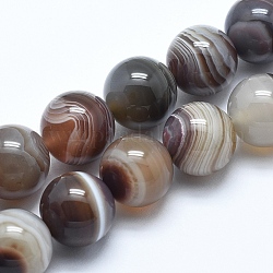 Natural Botswana Agate Beads Strands, Round, 4~5mm, Hole: 0.5mm, about 95pcs/strand, 15.7 inch(40cm)