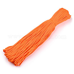 7 Inner Cores Polyester & Spandex Cord Ropes, Solid Color, for Rope Bracelets Making, Coral, 4~5mm, about 109.36 yards(100m)/bundle, 420~500g/bundle