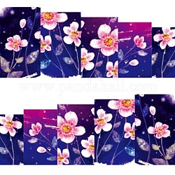 Wasserzeichen-Slider-Gel-Nagelkunst, Blumen-Sternenhimmel-Muster Full-Cover Wraps Nagelsticker, für frau mädchen diy nail art design, Farbig, 6x5 cm