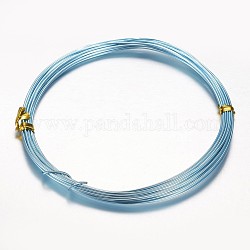 Fil d'artisanat rond en aluminium, pour la fabrication de bijoux en perles, turquoise pale, 20 jauge, 0.8mm, 10 m/rouleau (32.8 pieds/rouleau)
