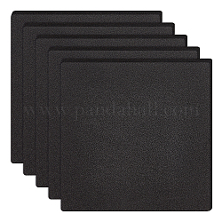 Sets de papier mousse éponge eva, avec dos adhésif, antidérapant, carrée, noir, 10x10x0.65 cm