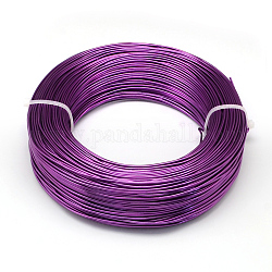 Alambre de aluminio redondo, alambre artesanal de metal flexible, para hacer artesanías de joyería diy, violeta oscuro, 6 calibre, 4mm, 16 m / 500 g (52.4 pies / 500 g)
