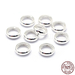 925 рама из стерлингового серебра, кольцо, серебряные, 11x3.5 мм, отверстие : 1 мм