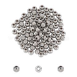 Unicraftale ca. 100 Stück 4mm Unterlegscheibe Abstandsperlen Edelstahl lose Perlen 1.5mm Loch Perlen Zubehör für DIY Armbänder Halsketten Schmuckherstellung, Edelstahl Farbe