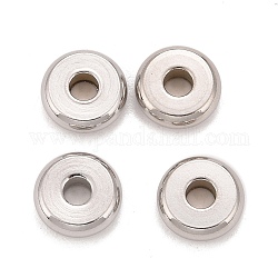 304 Stainless Steel Spacer Beads, Donut, Stainless Steel Color, 8x2.5mm, Hole: 3mm