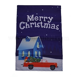 Садовый флаг на рождество, двусторонние флаги из полиэстера, для дома, сада, двора, офиса, украшения, машина с подарком, красочный, 460x320x0.4 мм, отверстие : 18 мм