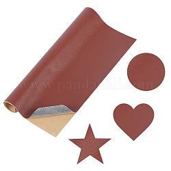 Gorgecraft 6 feuilles rectangle tissu auto-adhésif en cuir pu, pour canapé/siège patch, Sienna, 30x20x0.04 cm, 6 feuilles