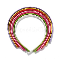 (defekter Restverkauf: Farbstreifen) Plastik Haarband Zubehör, Runde, Mischfarbe, 11x5 mm, Innendurchmesser: 115 mm