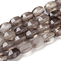 Naturale perle di quarzo fumé fili, sfaccettato, riso, 14~15x10~12x10~12mm, Foro: 1.2 mm, circa 27pcs/filo, 15.35 pollice (39 cm)