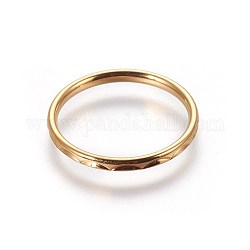 304 anelli in acciaio inox, oro, formato 7, 17mm