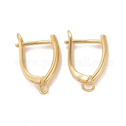 Rack Plating Eco-friendly Brass Hoop Earring Findings with Latch Back Closure, with Horizontal Loop, Lead Free & Cadmium Free, Real 24K Gold Plated, 18x3mm, Hole: 1.5mm, Pin: 1mm