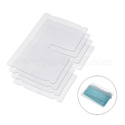 Portable Plastic Mouth Cover Storage Clip Organizer, for Disposable Mouth Cover, Transparent Reusable Keeper Folder, Clear, 18.5x6cm