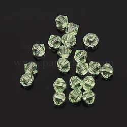 Österreichischen Kristall-Perlen, 5301, facettierte Bicone, 238 _chrysolite, 4x4 mm, Bohrung: 4 mm