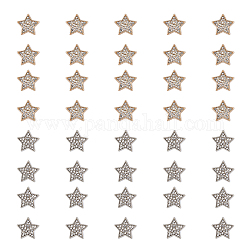 SUPERFINDINGS 40pcs 2 Colors Star Rhinestone Sewing Buttons Alloy Crystal Shank Buttons Flatback Sew on Clothing Buttons Embellishments for Clothing Jewelry Making DIY Decoration Hole 1.8mm