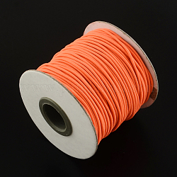 Эластичный шнур круглого, с нейлоновым снаружи и резины внутри, темно-оранжевый, 1.5 мм, около 49.21 ярда (45 м) / рулон