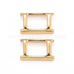 Eco-Friendly Brass Watch Band Clasps, Long-Lasting Plated, Lead Free & Cadmium Free, Real 24K Gold Plated, 7.5x4.5x2mm, Hole: 4.3mm