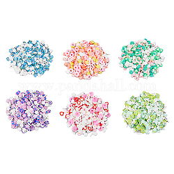 SUPERFINDINGS 150G 6 Styles Handmade Polymer Clay Nail Art Decoration Accessories, Flower/Heart/Bear/Column, Mixed Color, 4~15x1.5~7.5x0.5~1.6mm, 25g/style