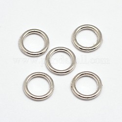 Alloy Linking Rings, Circle Frames, Lead Free & Cadmium Free, Platinum, 8x1.2mm, Hole: 5.5mm