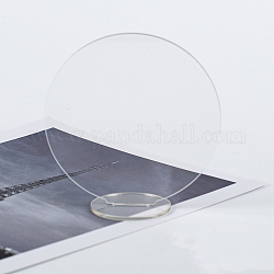 Support de cadre photo vierge en acrylique, ronde, clair, rond: 100x97.3 mm