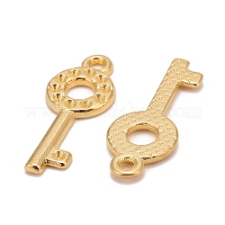 Schlüssel tibetanische StrasssteineLegierung halskettenart  Anhänger Stil Fassungen, golden, Bleifrei und cadmium frei, 22x8.5x1.5 mm, Bohrung: 1.5 mm