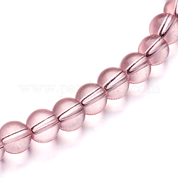 Glass Round Bead Strands, Thistle, 4mm, Hole: 1mm, about 75~80pcs/strand, 11 inch