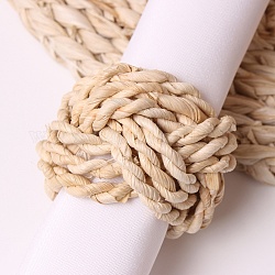 Ornement de porte-serviettes à tricoter hus de maïs, accessoires quotidiens au restaurant, burlywood, 45x30mm