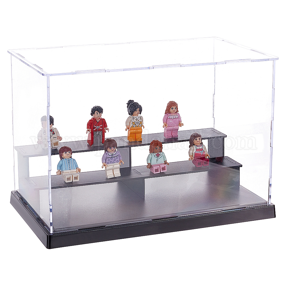 Clear Plastic Display Case Display Stand Box Self-Assembl