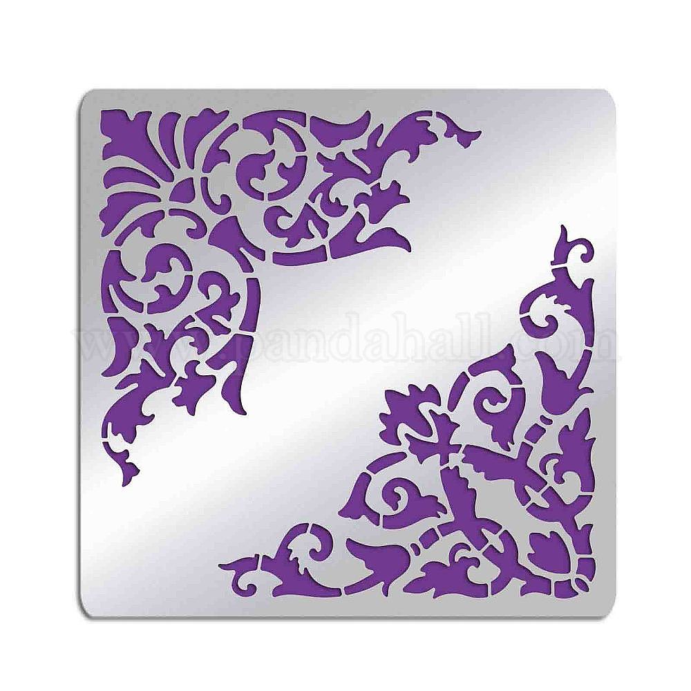 Shop FINGERINSPIRE Metal Border Stencils 6inch Square Scrapbooking
