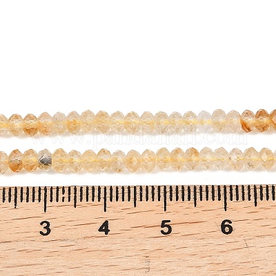 Нити из нагретых натуральных цитриновых бусин&nbsp;G-B175-A05-2x4mm-1