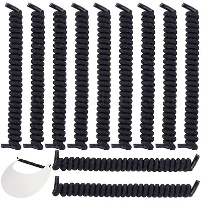 8 Paar gewellte Schnürsenkel aus Polyester ohne Binden&nbsp;AJEW-CP0010-32B-1
