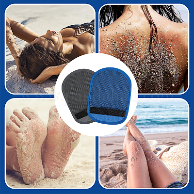 2 шт. двухцветные бархатные перчатки для удаления песка&nbsp;AJEW-CP0010-14-1