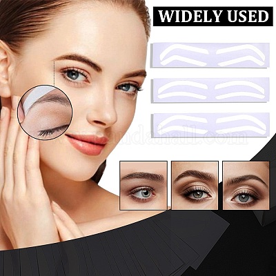 60шт 3 стиля пластиковая кожа для татуажа бровей&nbsp;AJEW-CP0009-58B-1