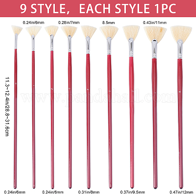 9pcs/set paint brushes set stationery gift