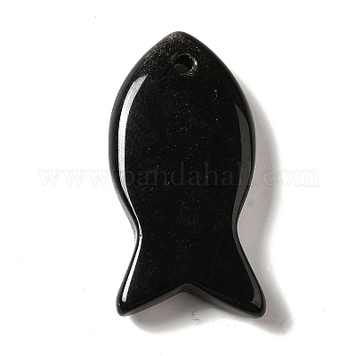 Природные подвески обсидиана&nbsp;G-G932-B01-1