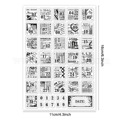 Kit De 4 Feuilles De Tampons Transparents Vintage - Motifs Hommes/femmes Rétro Pour Scrapbooking, Cartes Et Journaling