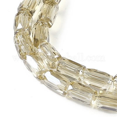 Chapelets de perles en verre électroplaqué&nbsp;GLAA-Q101-02A-PL06-1