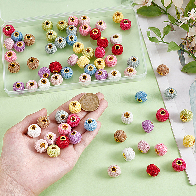 72 шт. 12-х цветные европейские бусины из полиэстера&nbsp;OPDL-PH0001-08-1