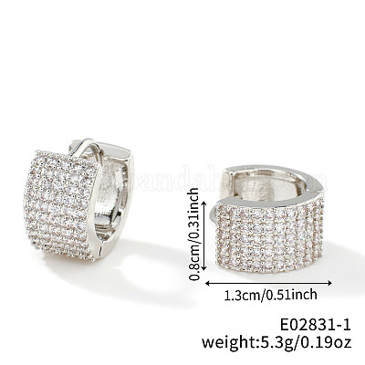 Латунные серьги-кольца в форме буквы С TR4286-1