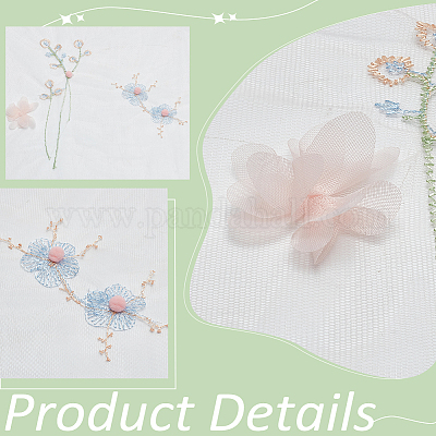 Blumenmuster-Polyesterstoffe&nbsp;DIY-WH0622-079-1