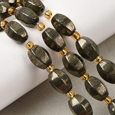 Природного пирита бисер нитей&nbsp;G-Z131-E01-01-1