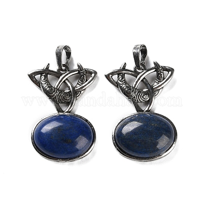 Крашеные природные лазурит подвески G-F777-02AS-09-1