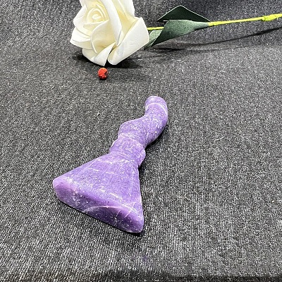 Резные фигурки метлы из натурального лепидолита&nbsp;PW-WG41977-07-1